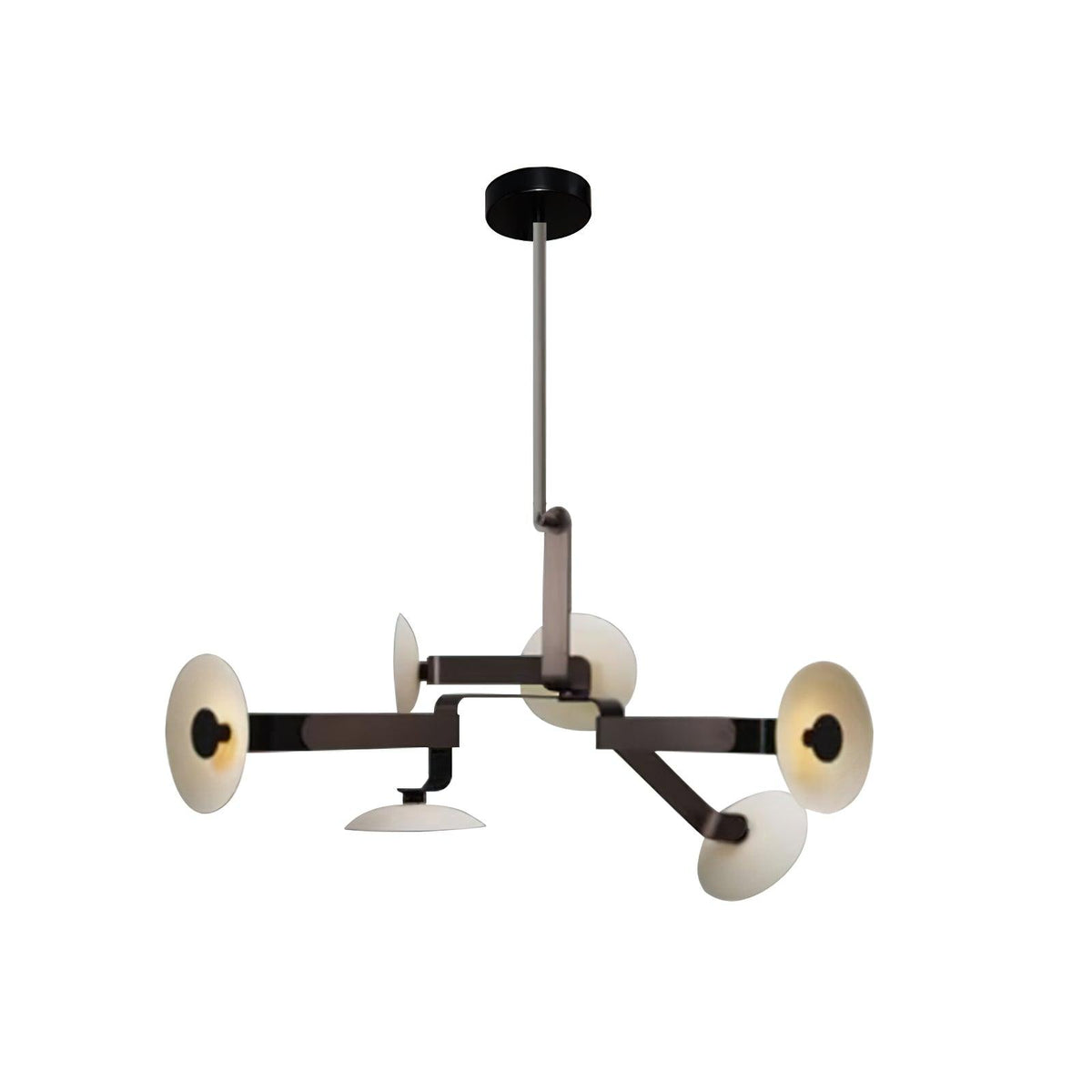 Sheba Classical Four-Arm LED Chandelier in Matte Black Iron
