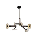 Sheba Classical Four-Arm LED Chandelier in Matte Black Iron