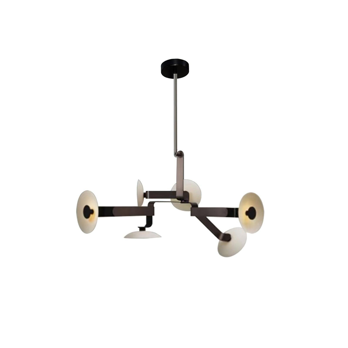 Sheba Classical Four-Arm LED Chandelier in Matte Black Iron