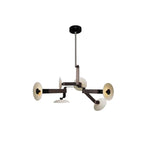 Sheba Classical Four-Arm LED Chandelier in Matte Black Iron