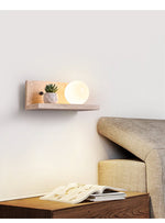 Shelf Travertine Wall Sconce with Integrated LED Lighting