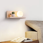 Shelf Travertine Wall Sconce with Integrated LED Lighting