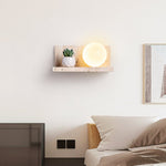 Shelf Travertine Wall Sconce with Integrated LED Lighting