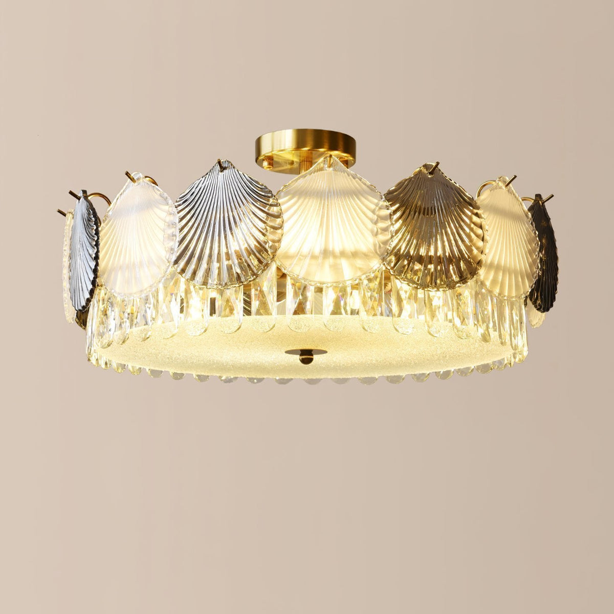 Shell Crystal Ceiling Lamp