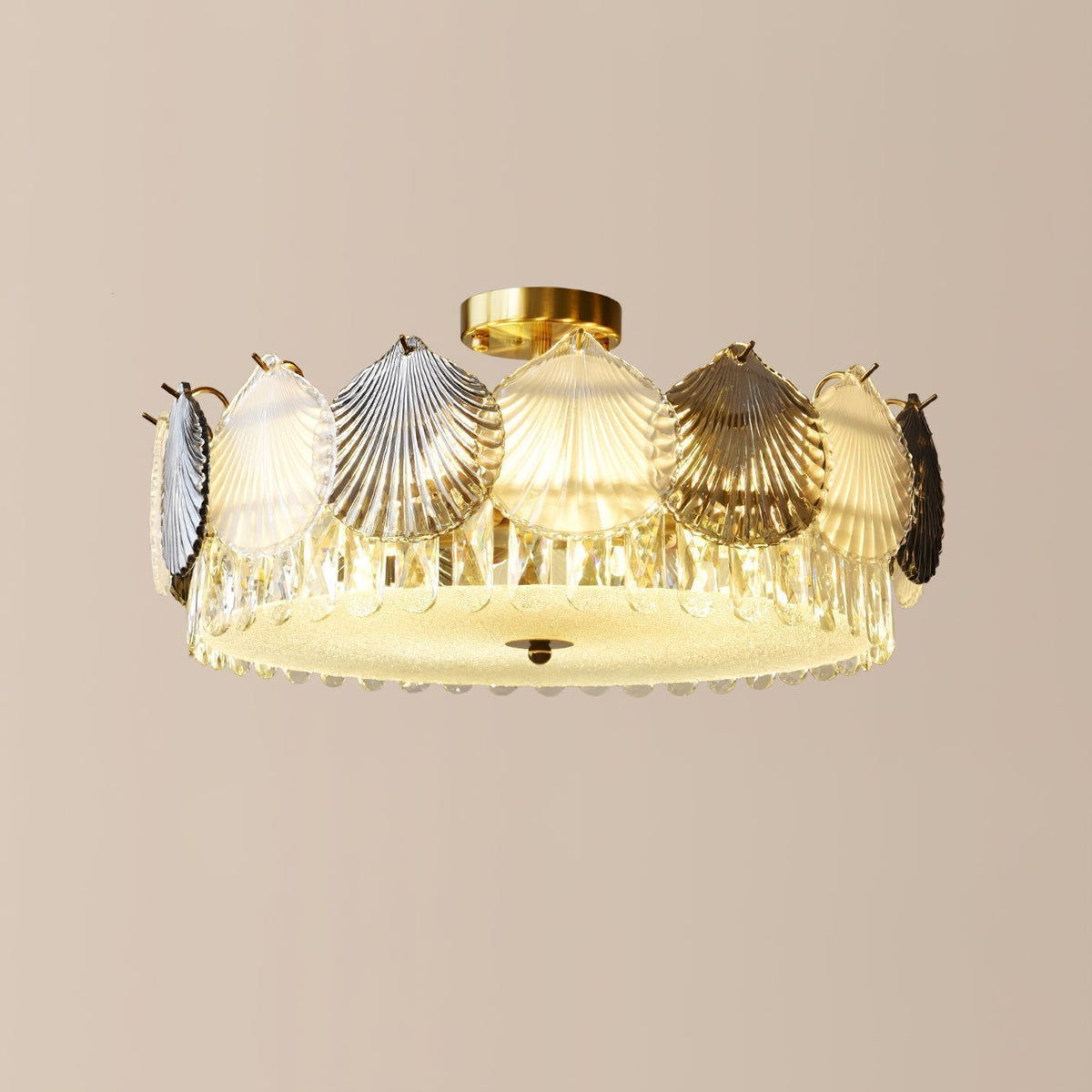 Shell Crystal Ceiling Lamp