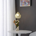 Shell Mini Pendant Swag Light — Plug-In Brass & Hand-Blown Glass Pendant