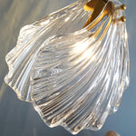Shell Mini Pendant Swag Light — Plug-In Brass & Hand-Blown Glass Pendant