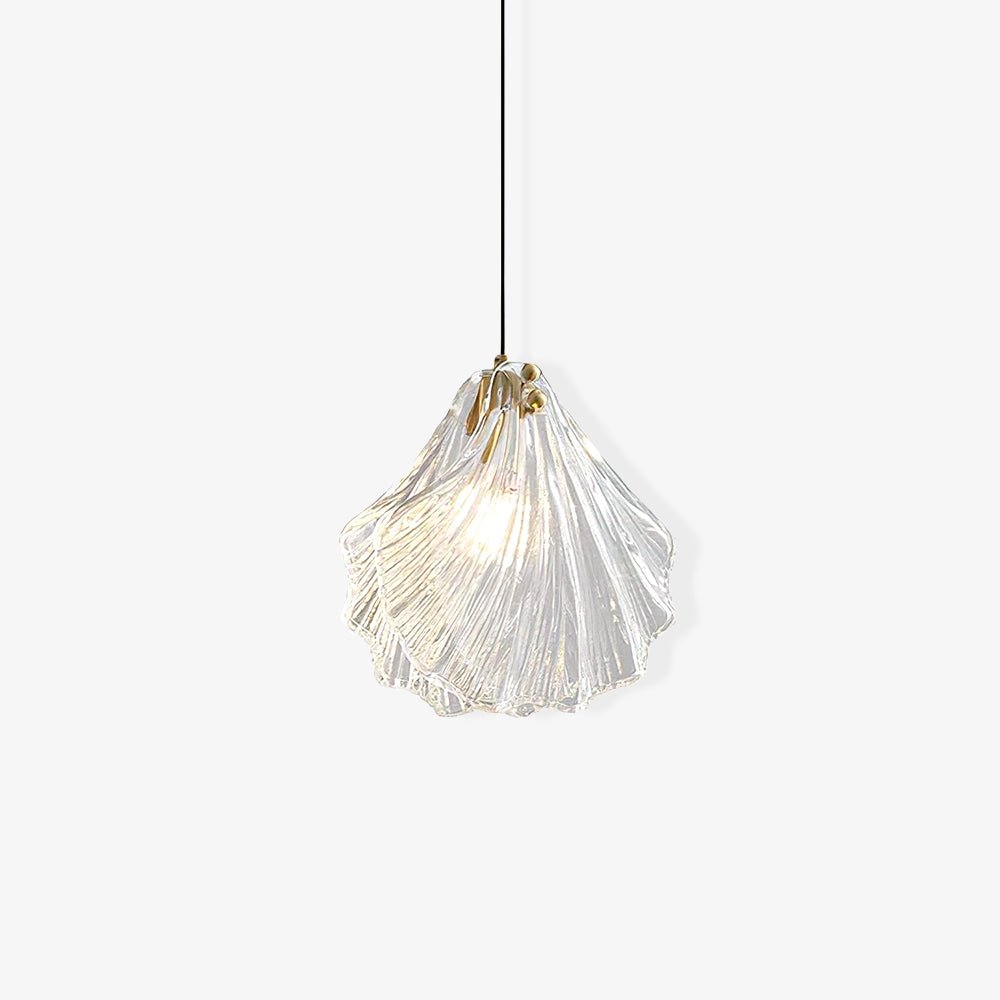 Shell Mini Pendant Light – Hand-Blown Glass & Brass