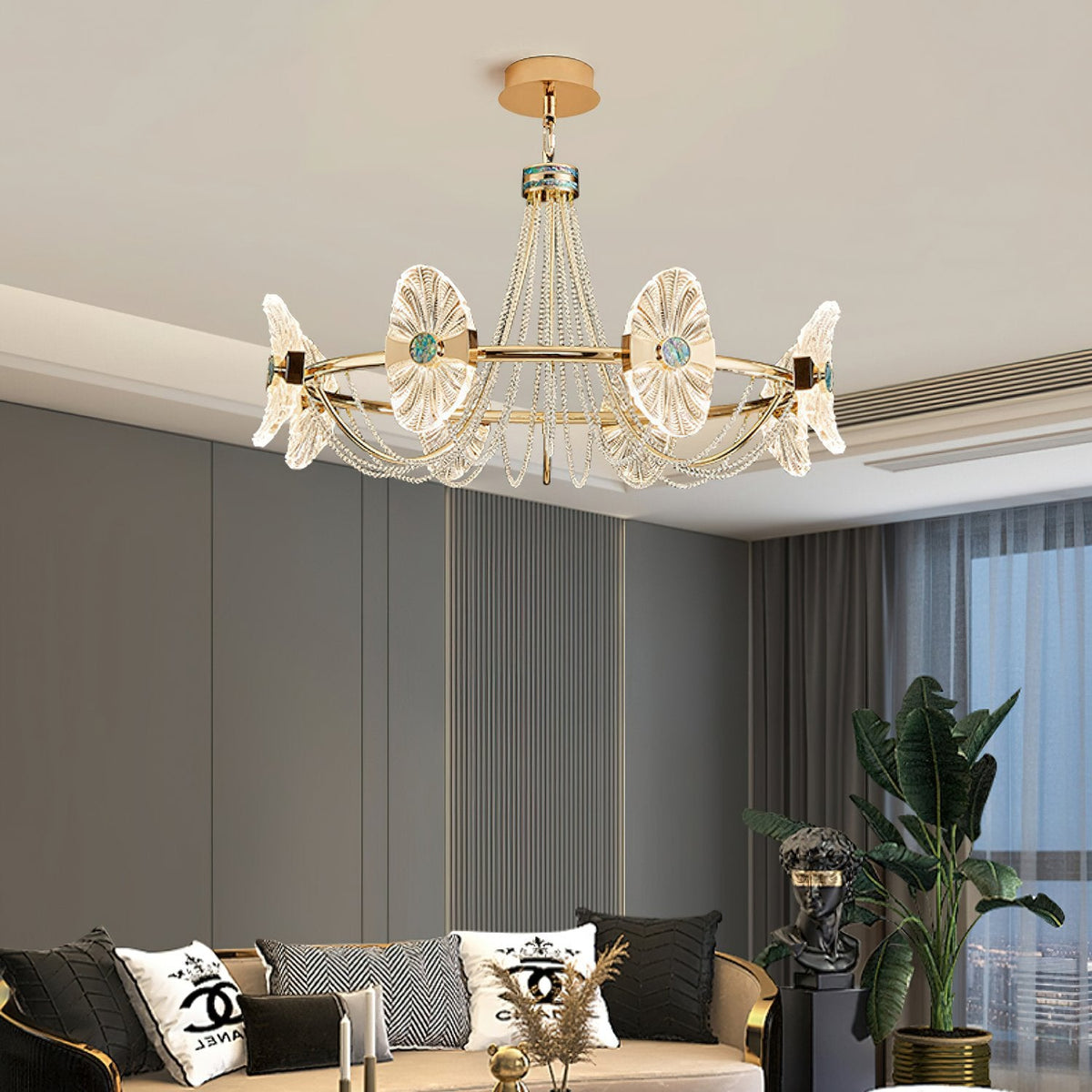 Shell Round Chandelier