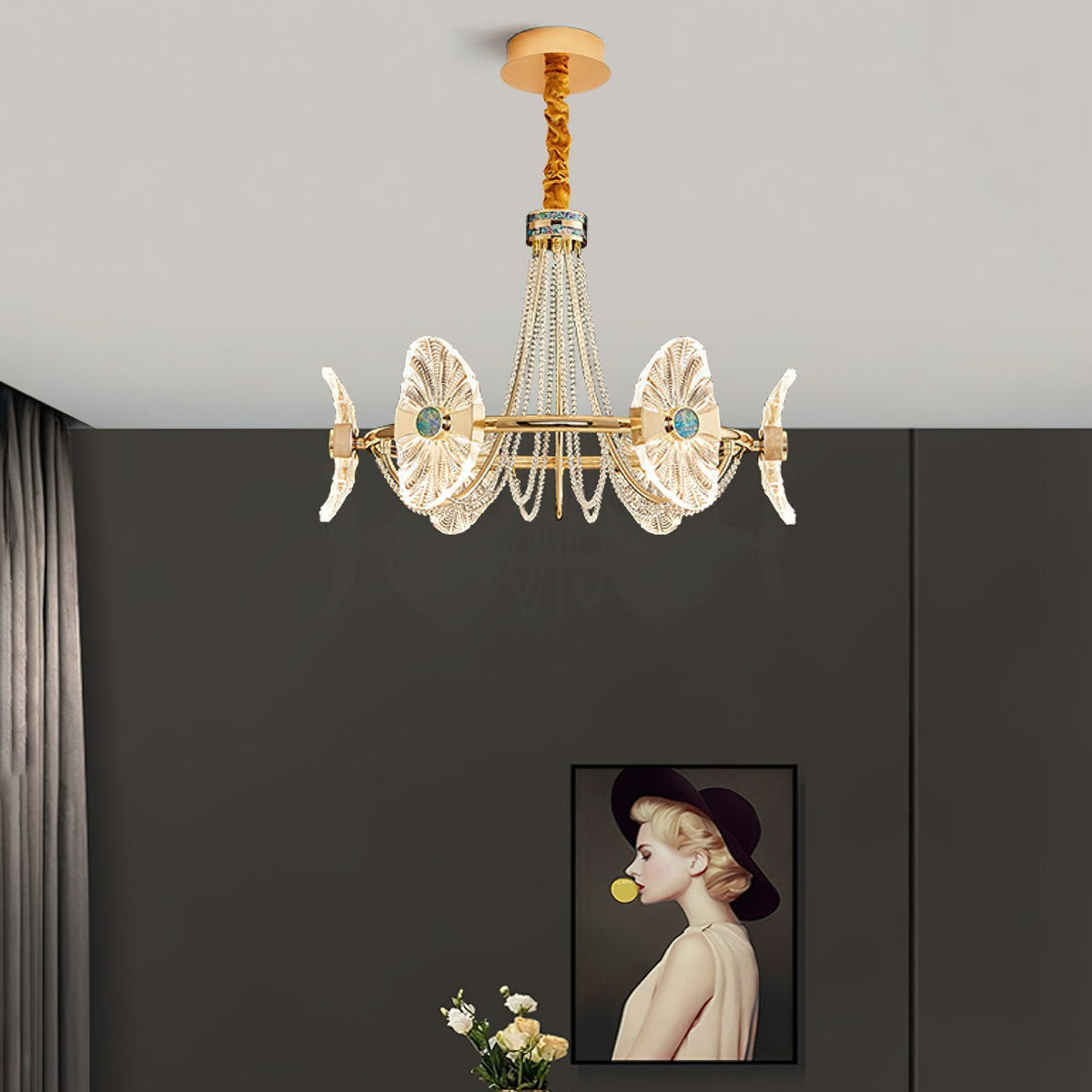 Shell Round Chandelier