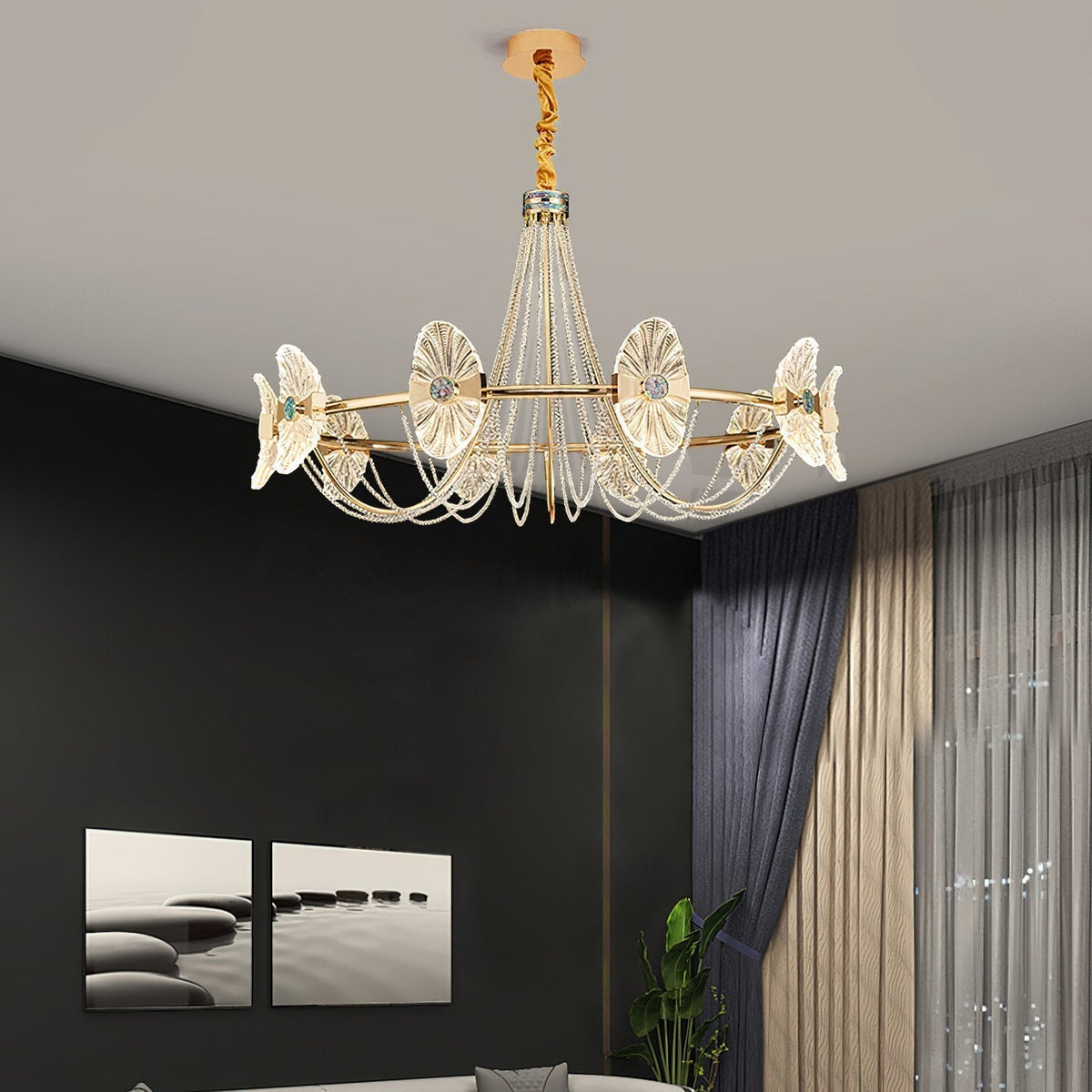 Shell Round Chandelier