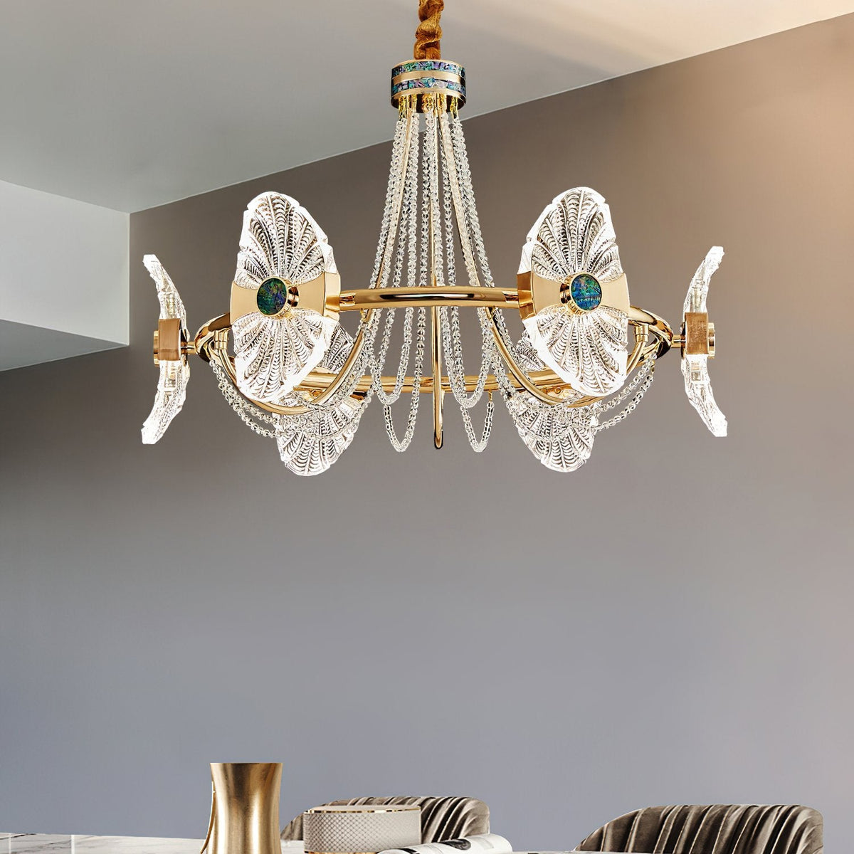 Shell Round Chandelier