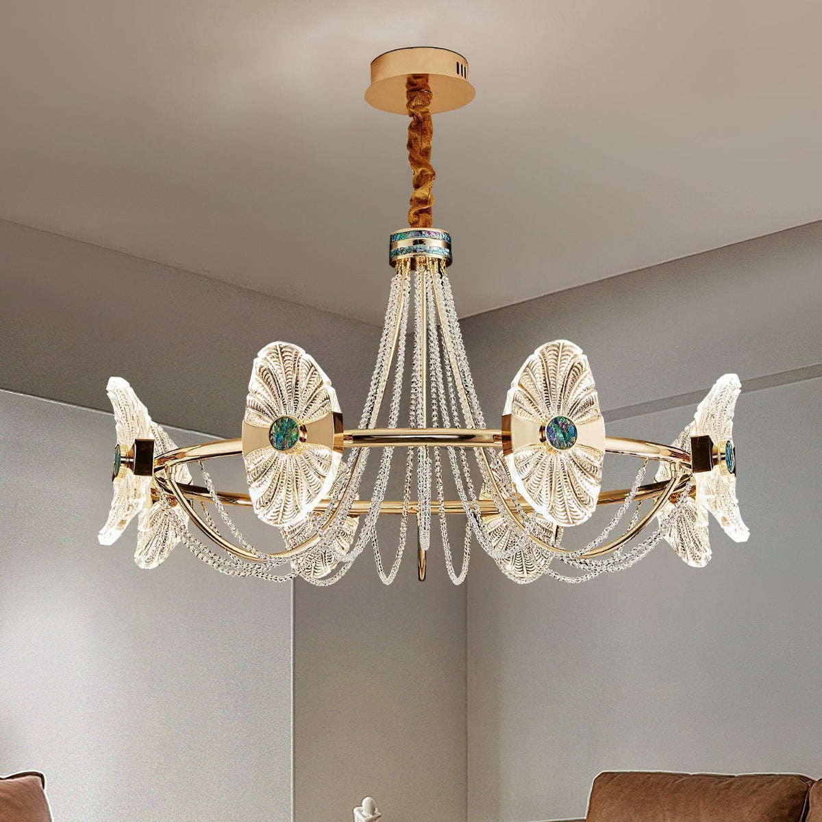 Shell Round Chandelier
