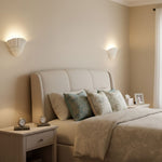 Shella Sculptural Wall Sconce in White Plaster for Modern Interiors