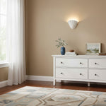 Shella Sculptural Wall Sconce in White Plaster for Modern Interiors