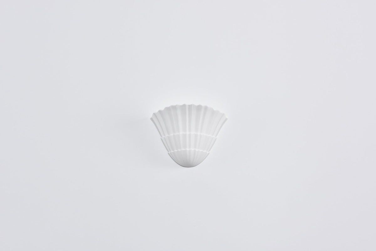 Shella Sculptural Wall Sconce in White Plaster for Modern Interiors