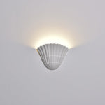Shella Sculptural Wall Sconce in White Plaster for Modern Interiors