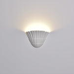 Shella Sculptural Wall Sconce in White Plaster for Modern Interiors