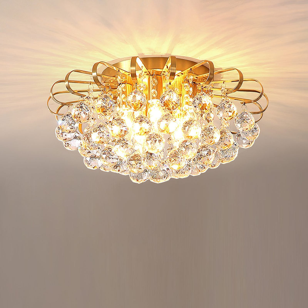 Shining Crystal Ball Ceiling Lamp