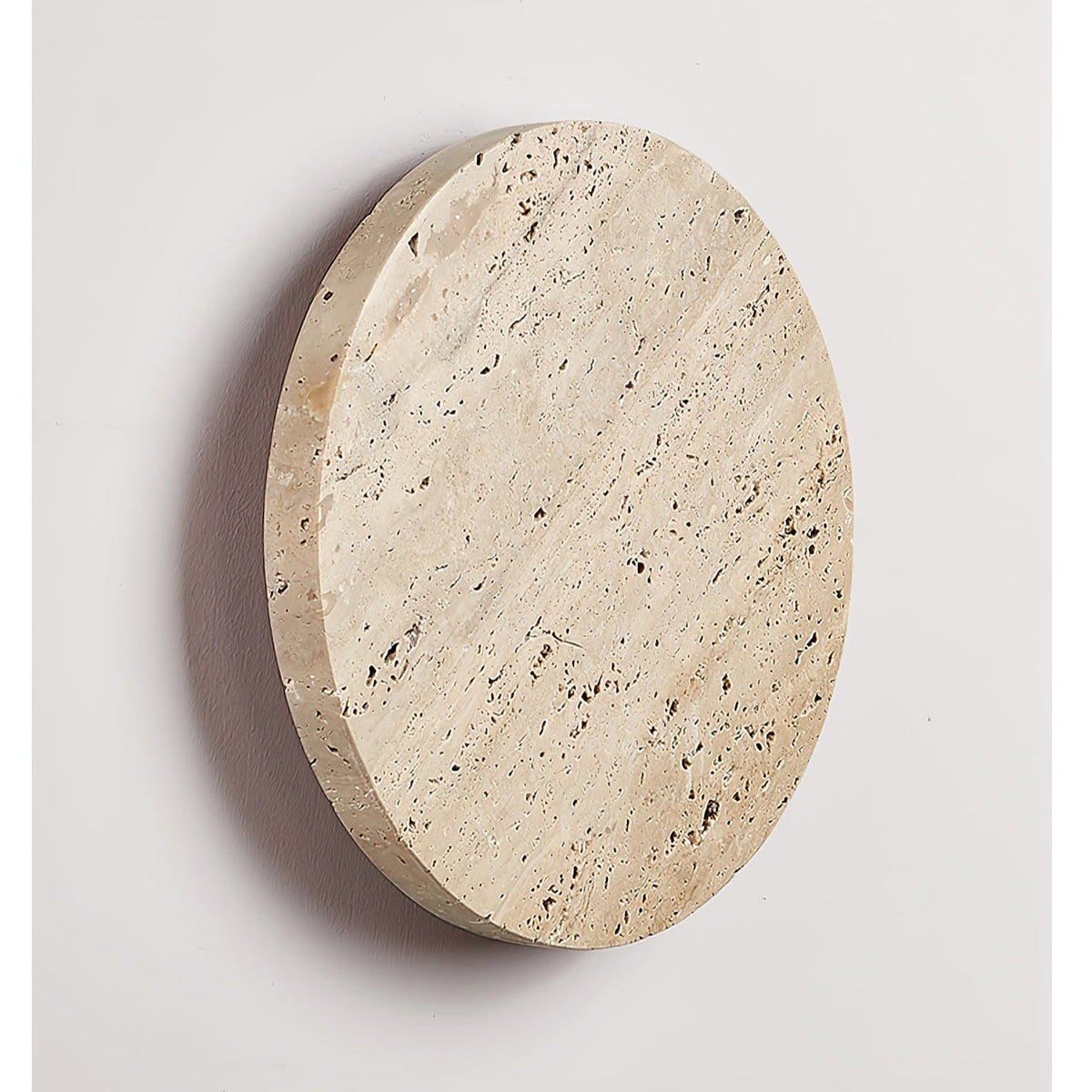 Sculptural Travertine Wall Sconce with Integrated LED