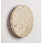 Sculptural Travertine Wall Sconce with Integrated LED