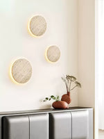 Sculptural Travertine Wall Sconce with Integrated LED