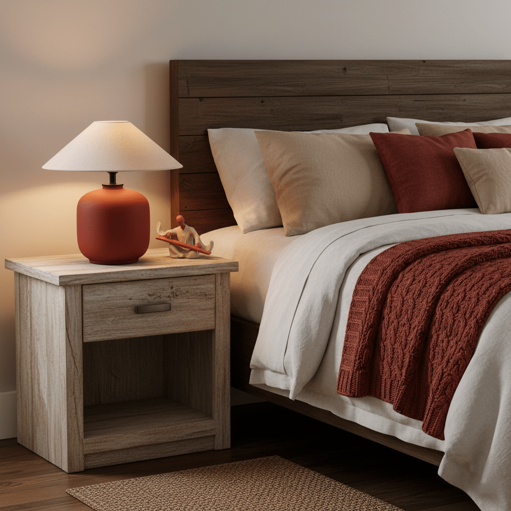 Sienna Clay Table Lamp – Terracotta Ceramic & Linen Shade