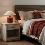 Sienna Clay Table Lamp – Terracotta Ceramic & Linen Shade