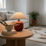 Sienna Clay Table Lamp – Terracotta Ceramic & Linen Shade