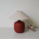 Sienna Clay Table Lamp – Terracotta Ceramic & Linen Shade