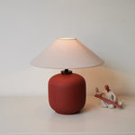 Sienna Clay Table Lamp – Terracotta Ceramic & Linen Shade