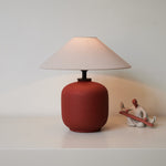Sienna Clay Table Lamp – Terracotta Ceramic & Linen Shade