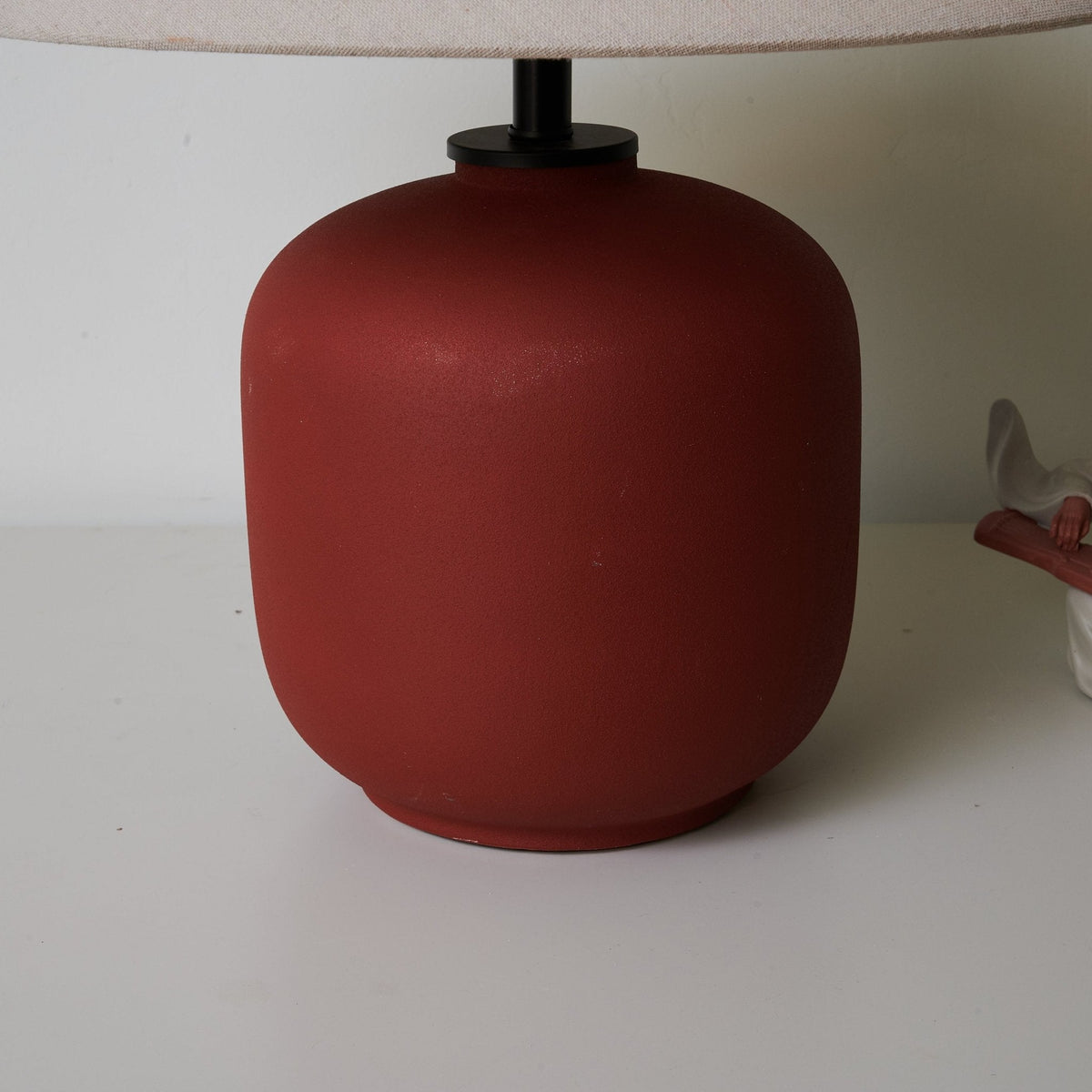 Sienna Clay Table Lamp – Terracotta Ceramic & Linen Shade