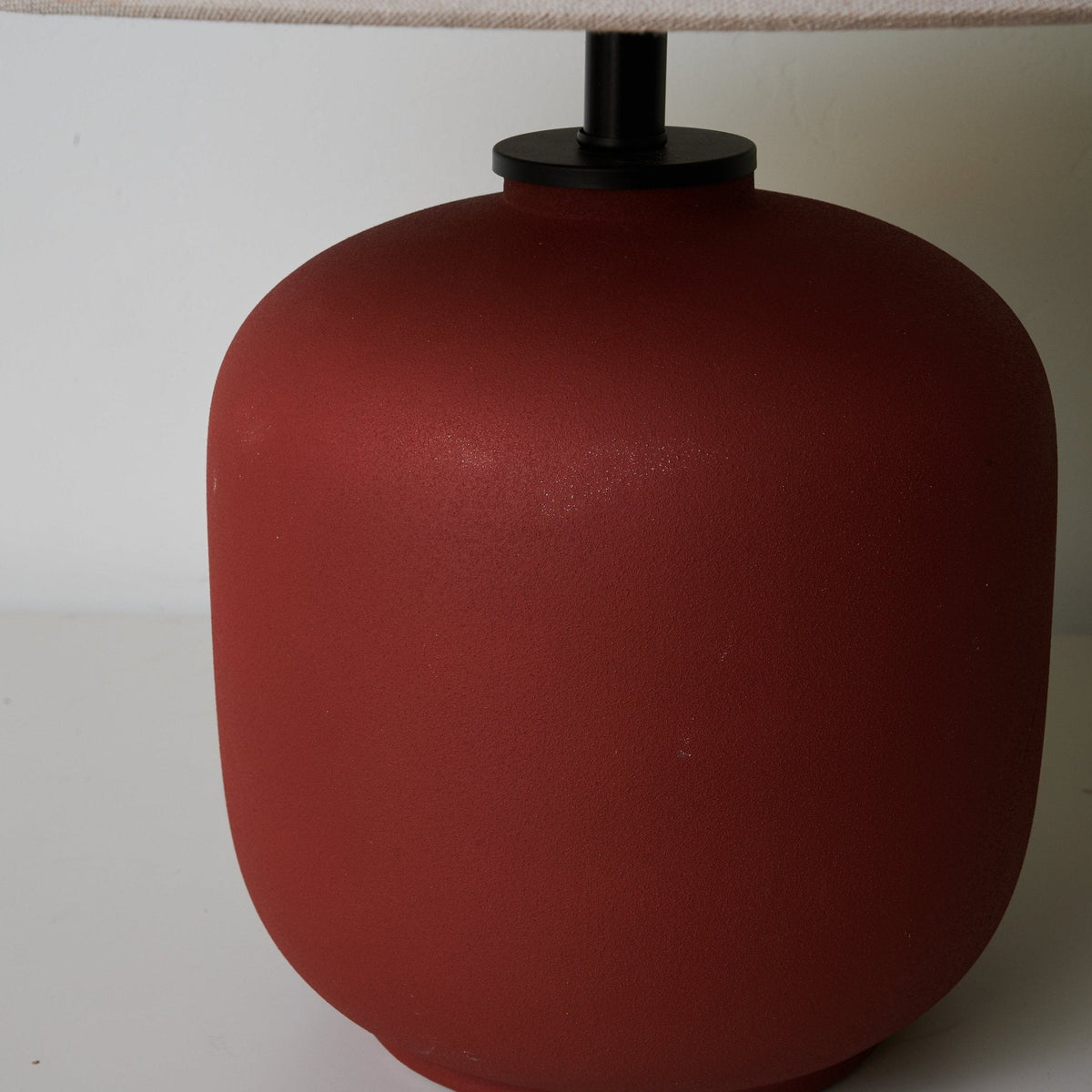 Sienna Clay Table Lamp – Terracotta Ceramic & Linen Shade