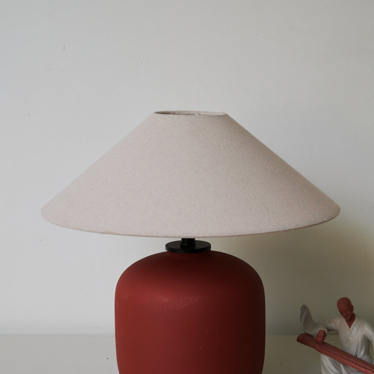 Sienna Clay Table Lamp – Terracotta Ceramic & Linen Shade