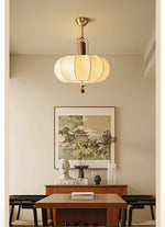 Silka Pendant Light – Modern Silk Cocoon Shade, Designer Ceiling Lamp