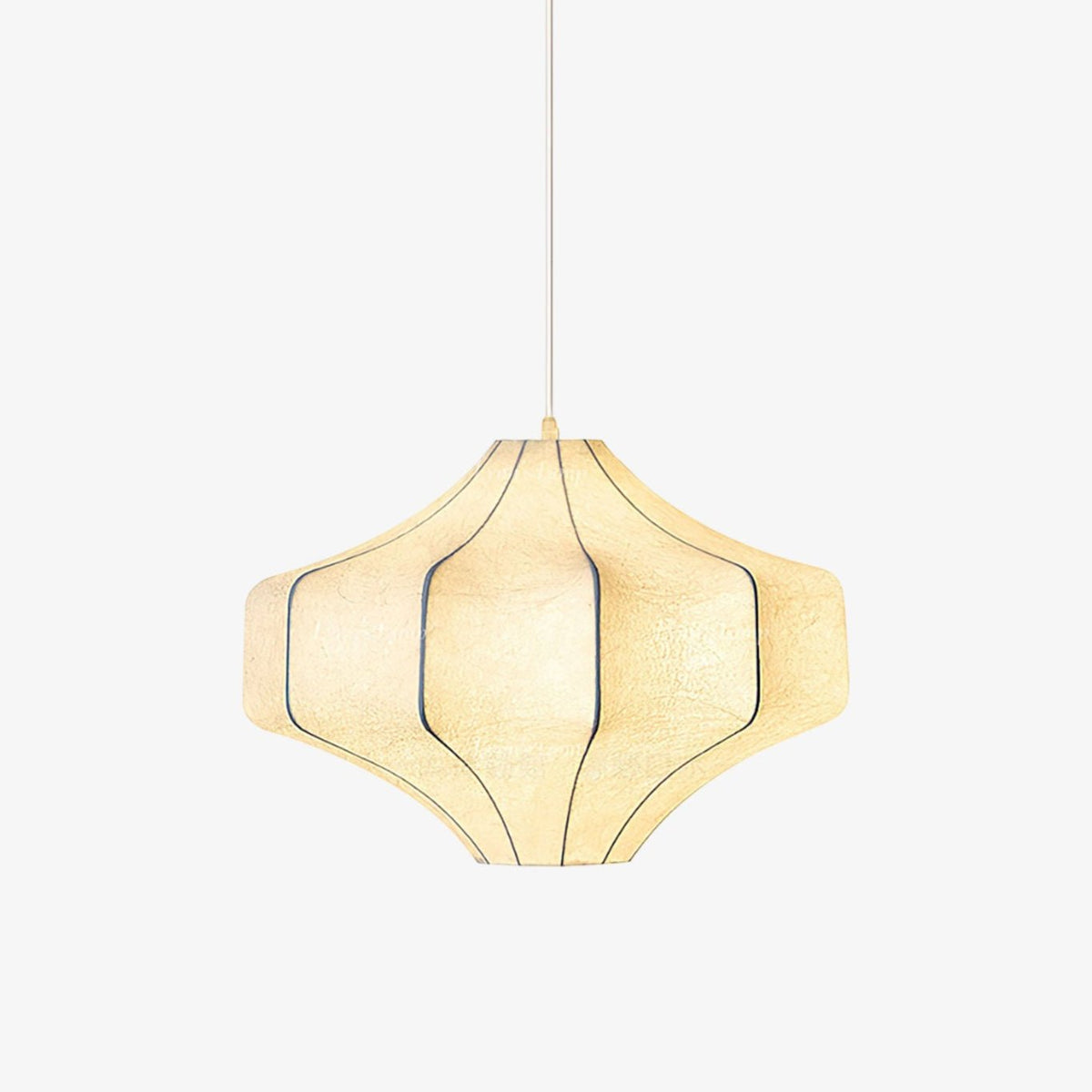 Silken Aura Silk Pendant Light – Handcrafted Modern Lantern for Dining & Living