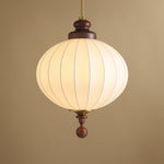 Silvara Silk Pendant Light with Wood Accents for Dining and Living Spaces