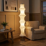 Silvara Cocoon Floor Lamp – Sculptural Silk Ambient Light for Modern Interiors