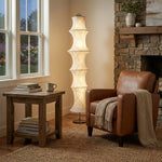 Silvara Cocoon Floor Lamp – Sculptural Silk Ambient Light for Modern Interiors