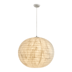 Silvara Lunar Globe Pendant Light – Handcrafted Mulberry Silk Shade