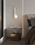 Silvaris Marble Wall Sconce with Opal Glass Globe