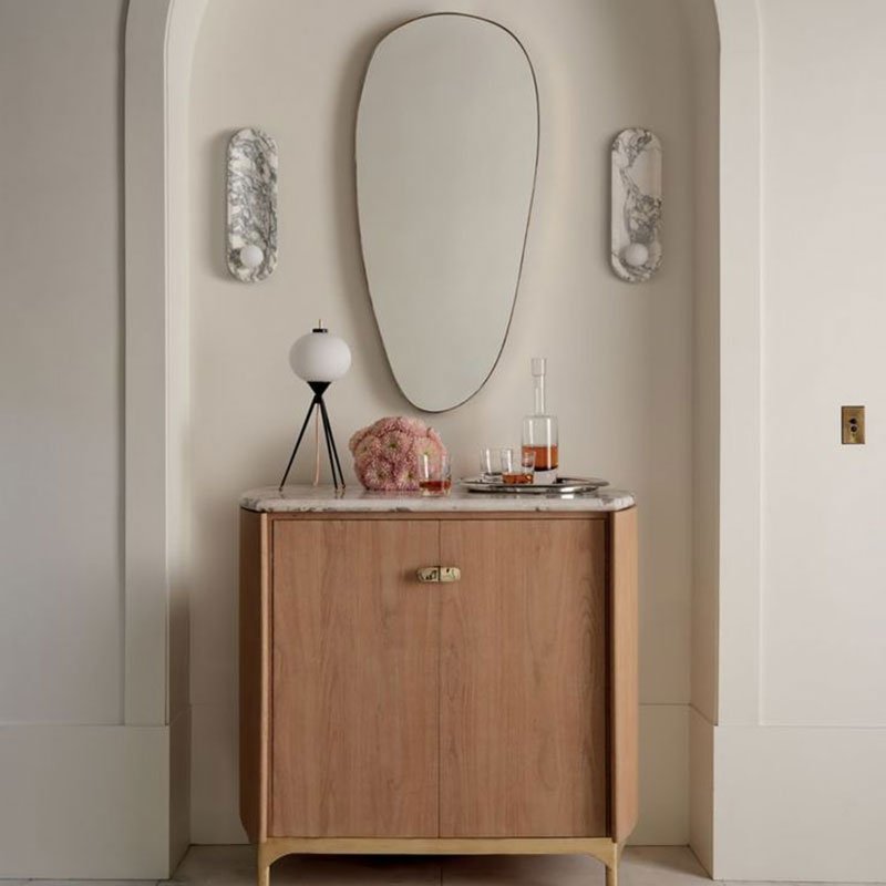 Silvaris Marble Wall Sconce with Opal Glass Globe