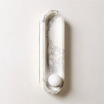 Silvaris Marble Wall Sconce with Opal Glass Globe