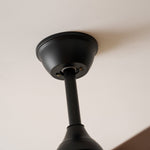 Silven Curve Ceiling Fan Light with LED – Modern Walnut Fan for Living Spaces