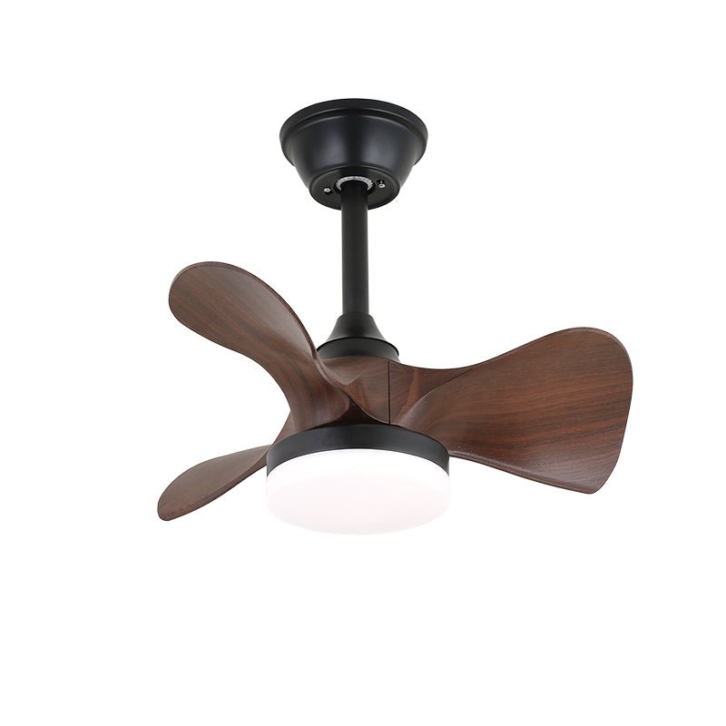 Silven Curve Ceiling Fan Light with LED – Modern Walnut Fan for Living Spaces