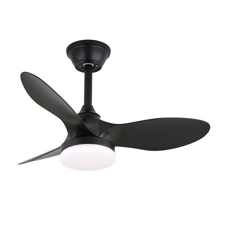 Silven Curve Ceiling Fan Light with LED – Modern Walnut Fan for Living Spaces