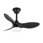 Silven Curve Ceiling Fan Light with LED – Modern Walnut Fan for Living Spaces