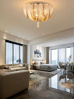 Cascading Chain Tassel Ceiling Light in Silver or Gold