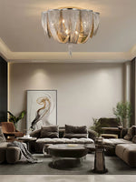 Cascading Chain Tassel Ceiling Light in Silver or Gold